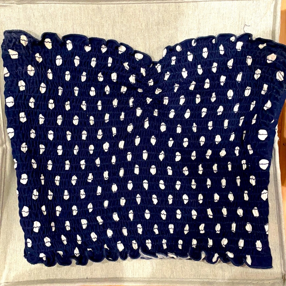 Spotted Elastic Crop Top